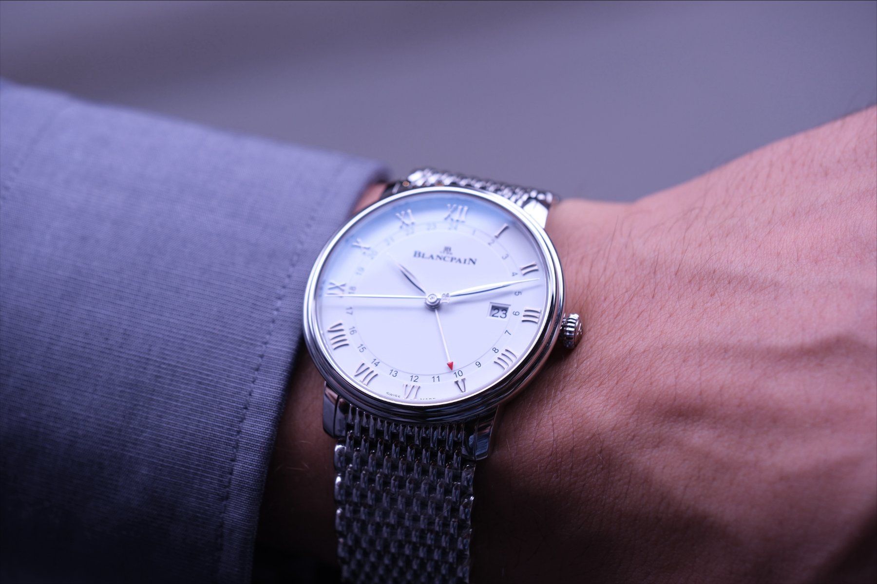 Blancpain Orologi: BLANCPAIN "VILLERET GMT" – Nuovo e nell'imballaggio originale da Zermatt venduto da Schindler_Zermatt