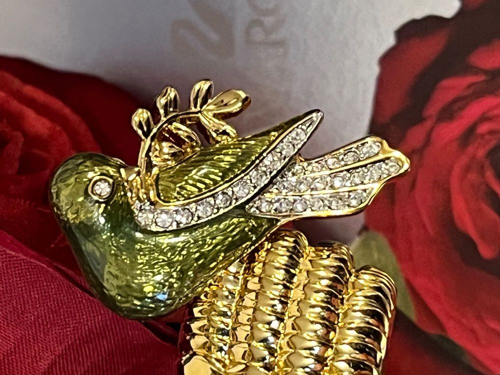 8729 Vintage Swarovski Kristallen Brosche 43mm main image 1