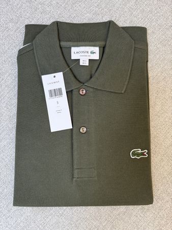 Lacoste Poloshirt, Neu mit Etikett, Khaki, Neu!