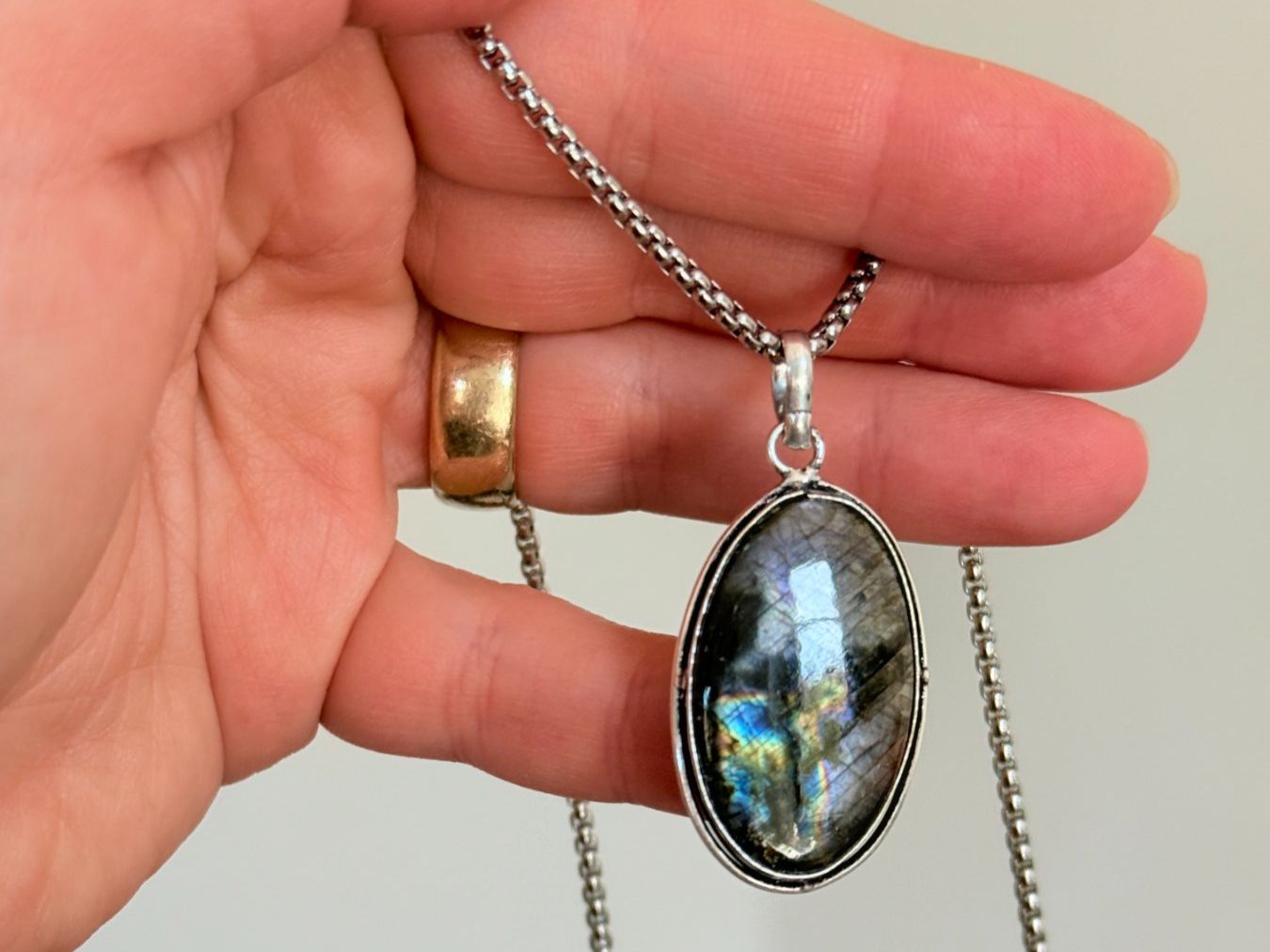 Catenine: Collier femme Labradorite – Nuovo e nell'imballaggio originale da Genève venduto da AGBERG