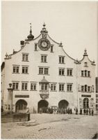St. Gallen,  Südseite des 1564 erbauten Rathauses um 1870