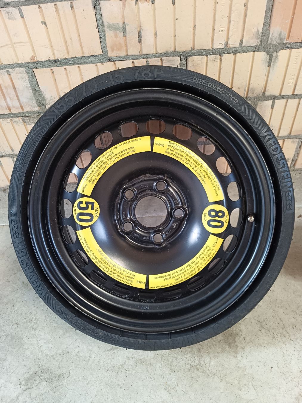 Pneumatici & Ruote complete: Original Audi A2 Reserverad Notrad Ersatzrad – Nuovo (secondo la descrizione) da Fisibach venduto da Subimator