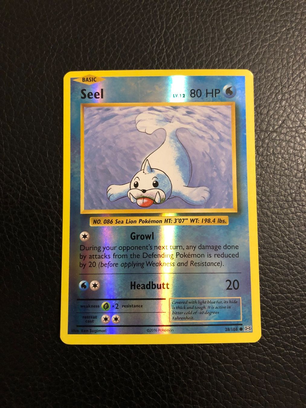 Pokémon Carte collezionabili: Evolutions Seel reverse 28/108 Ab 1 – Usato da Paradiso venduto da Pkmn10