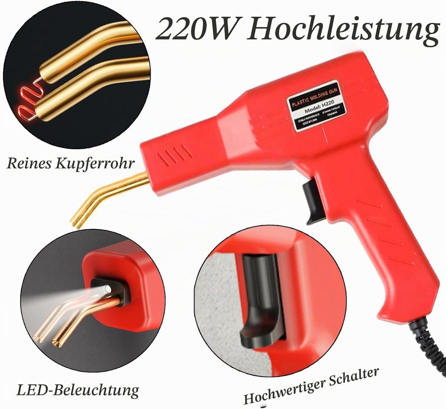 Saldatori: Kunststoff Schweißgerät 220W Set – Nuovo e nell'imballaggio originale da Nuglar venduto da SmartLiving24 6