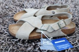 Birkenstock, Tulum, Veloursleder, Gr. 38, Softfussbett, NEU