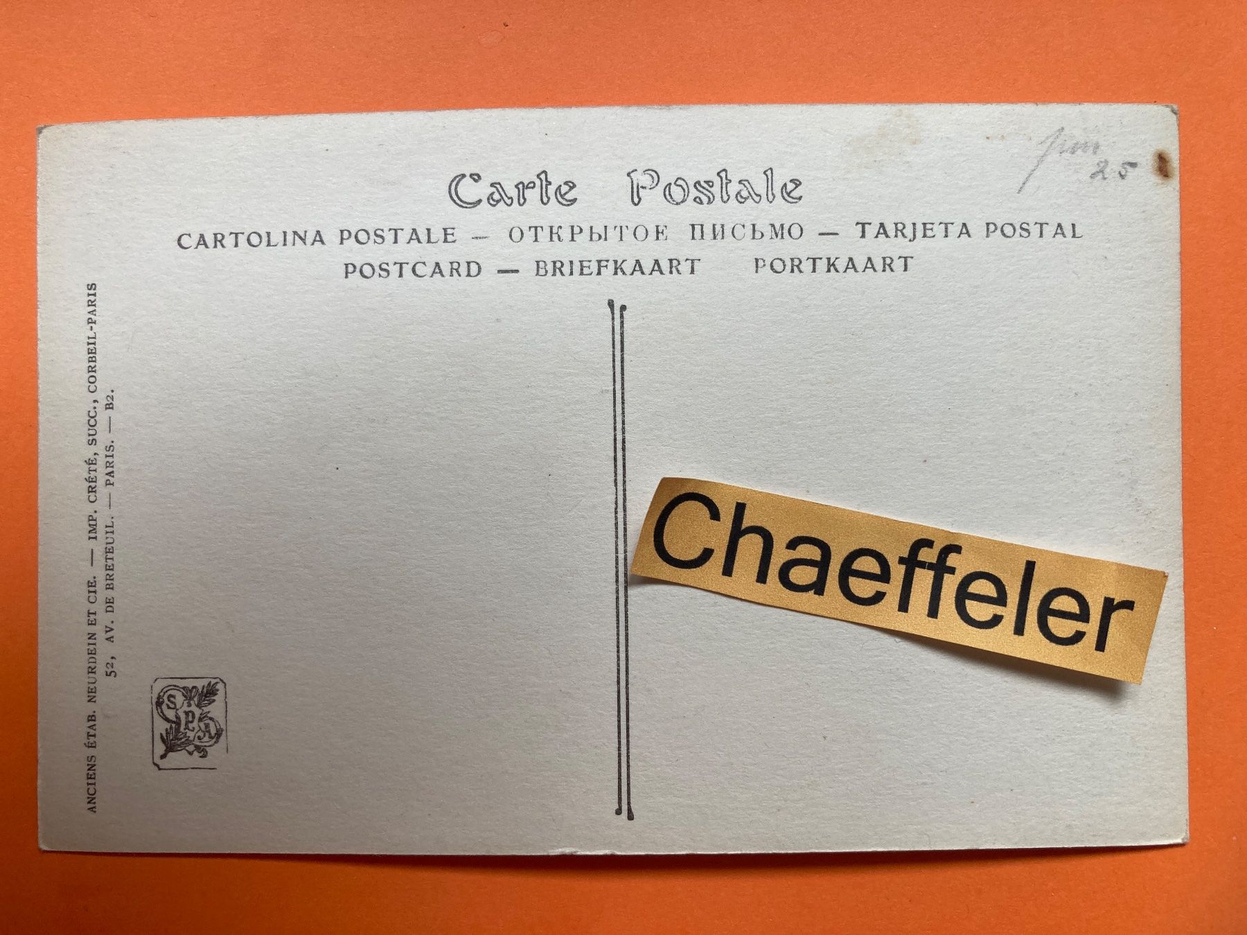 Cartoline postali: Salons de Paris.  Camille BELLANGER. Dans la Plain. – Usato da Zürich venduto da Chaeffeler 1