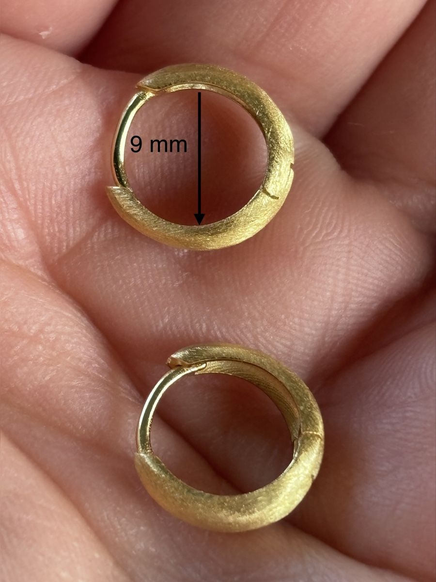 Ohrringe & -stecker: Small 925 silver hoops. Gold plated. 9 mm Size. – Neu (gemäss Beschreibung) aus Dübendorf von S1973E 4