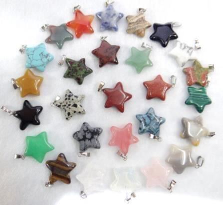 Ciondoli: 12 x Pendentifs étoile pierre naturelle – Nuovo e nell'imballaggio originale da Gurmels venduto da Swisspod