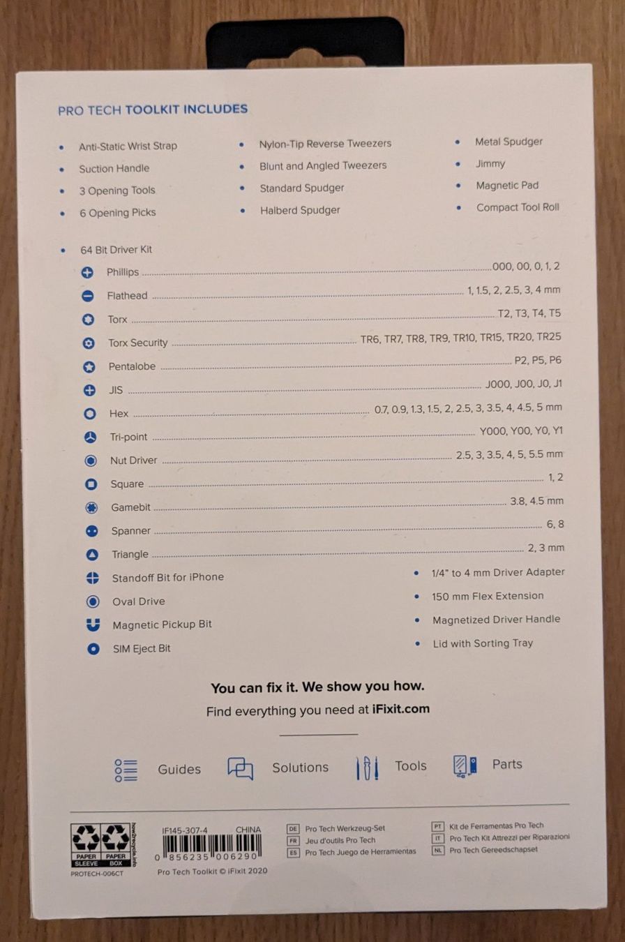 Alle Werkzeuge: IFIXIT Pro Tech Toolkit - Reparatur-/Werkzeugset – Neu und originalverpackt aus Münsingen von  1