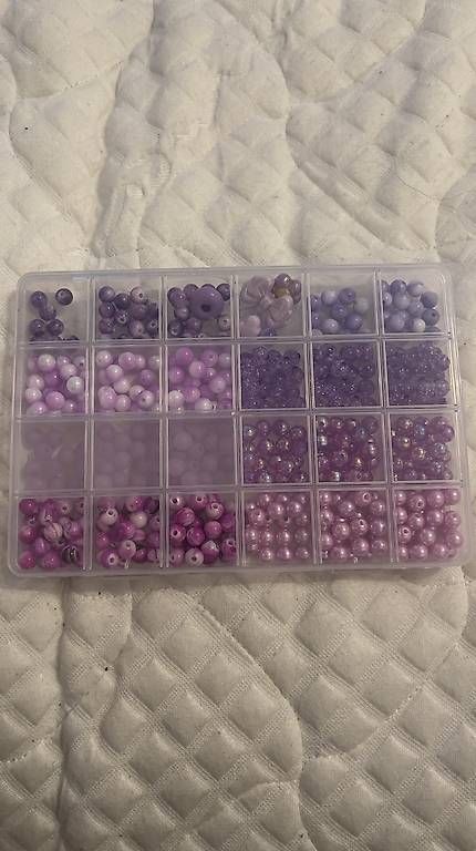 Perlen (unechte): Perlen violett – Neu und originalverpackt aus Oberwil von anj_gqq6 2