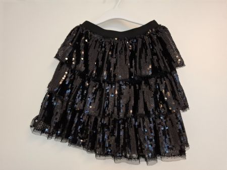 Festlicher Pailletten Jupe / Rock schwarz Gr. 134 vn Manor
