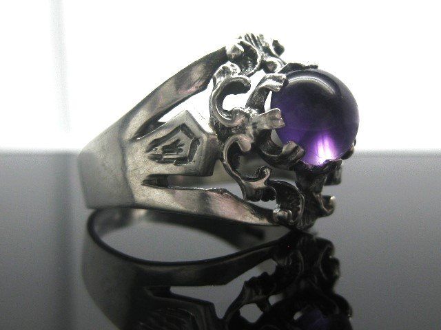 Anelli: Art Deco Ring Silber 835 Amethyst antik Gr. 60 – Usato da Ermatingen venduto da Decovin