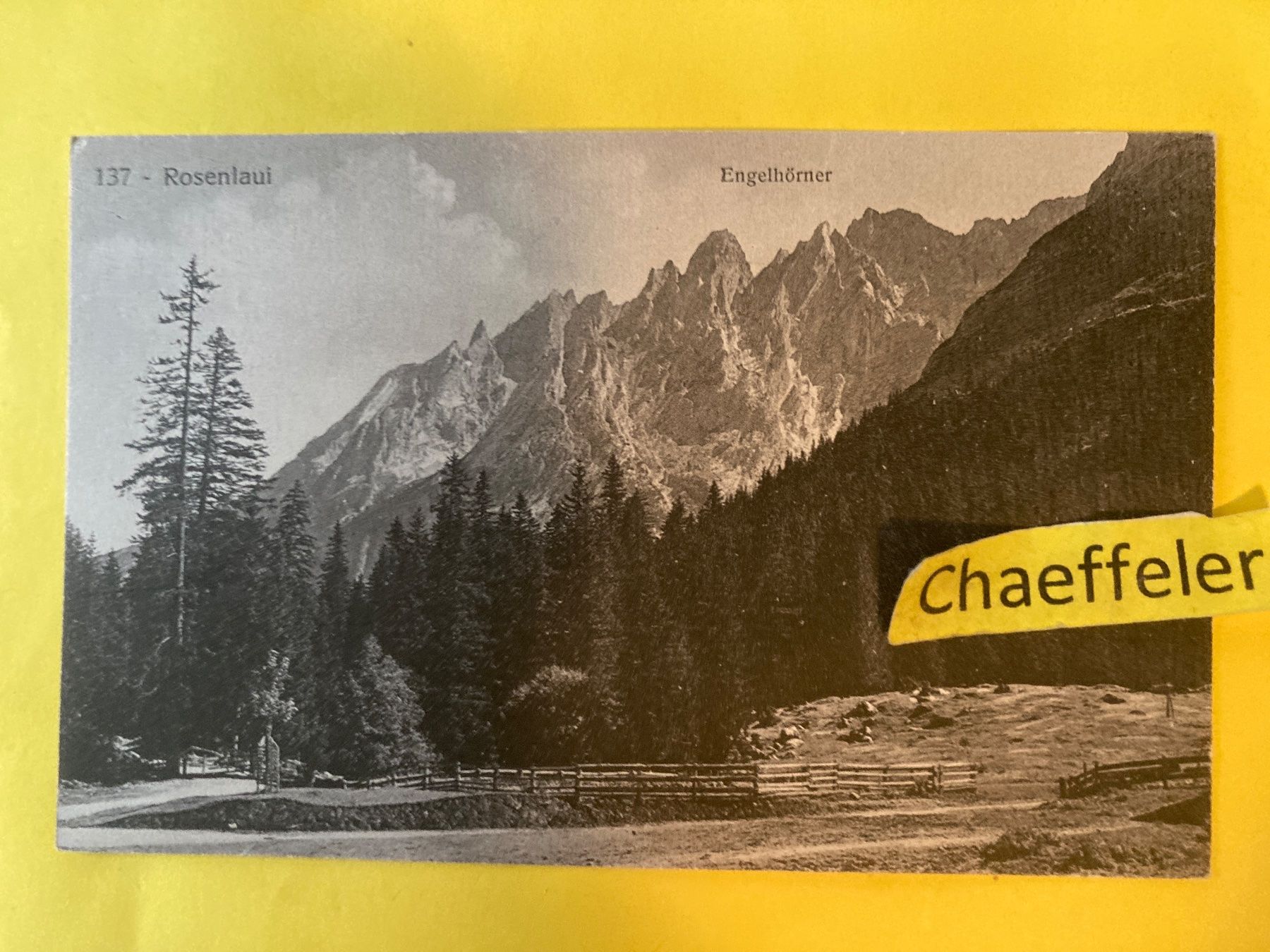Ansichtskarten: 137 Rosenlaui - Engelhörner – Gebraucht aus Zürich von Chaeffeler