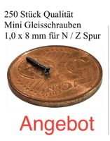 250 Stück! Miniatur Schwellen Gleisschrauben für Spur N / Z