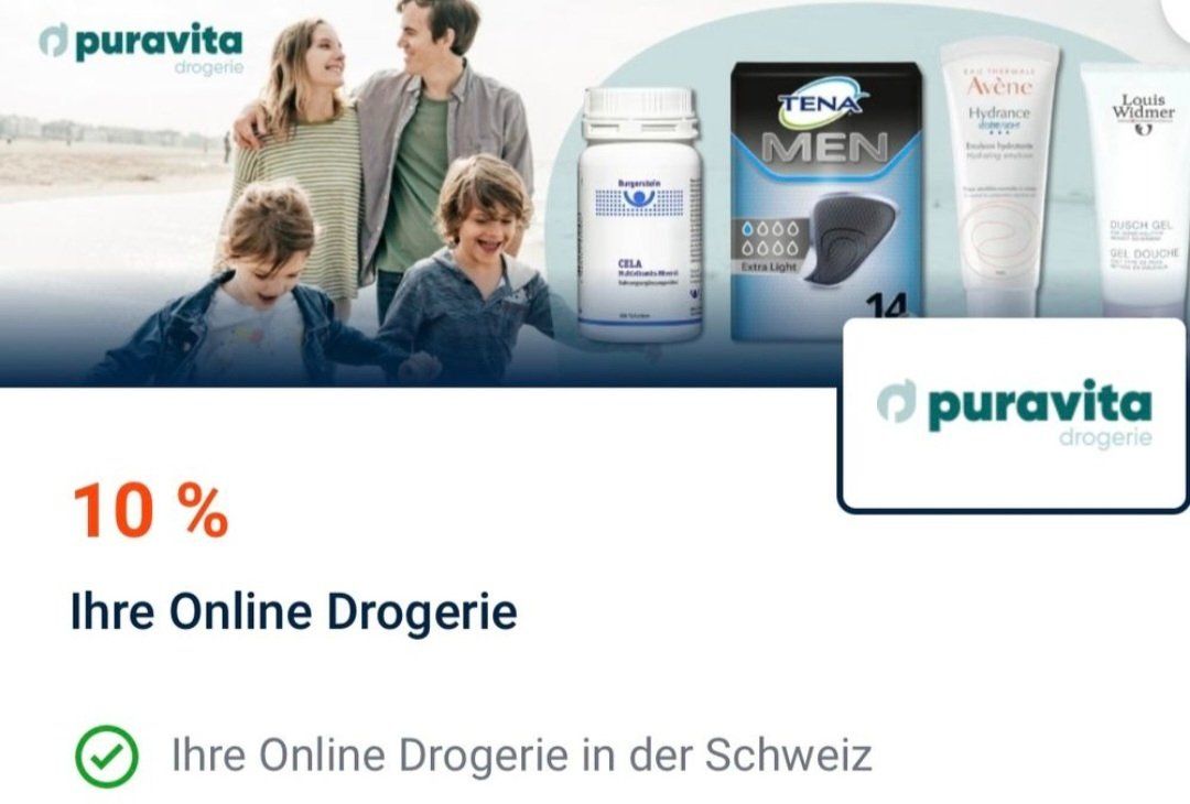 Gutscheine: Puravita 10% Rabatt Gutschein – Neu und originalverpackt aus Köniz von Gamecollect
