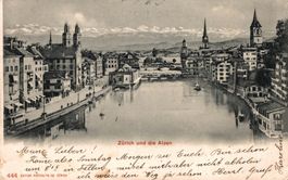 Zürich und die Alpen