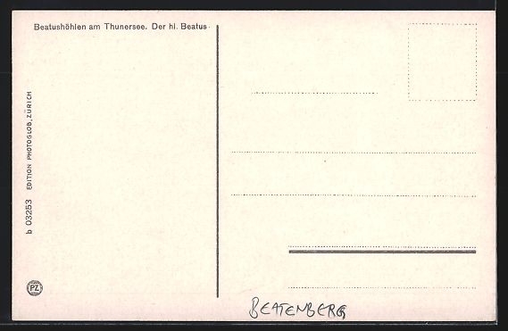 Cartoline postali: Beatenberg, Beatushöhlen am Thurnersee, – Usato da Berlin venduto da bartko-reher 1