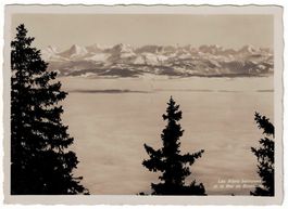 Alpes Bernoises, circ. 1939 poste camp. CP.FRONT.FUS. V/211