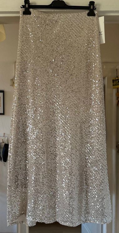 Jupe Ann Taylor Droite Marron Bronze à Paillettes - Taille 4 - Neuve Avec étiquette