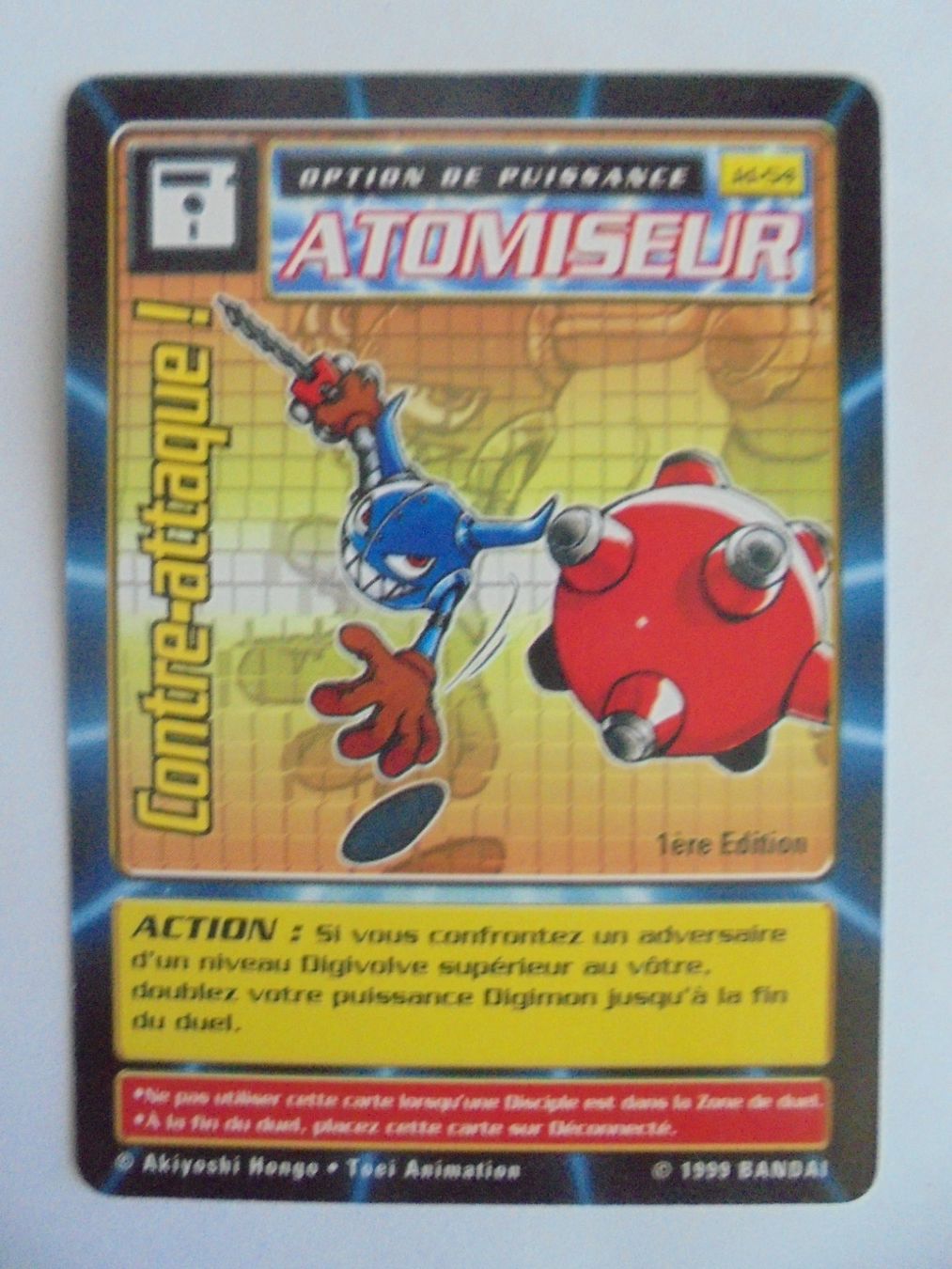 Bandai Carte collezionabili: DIGIMON " Contre-Attaque Atomiseur " 1ère édition 1999 – Usato da Crissier venduto da Promopost