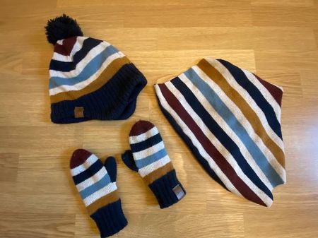 Jungen Winter Accessoires Mütze Schal Handschuhe KU 48-56cm