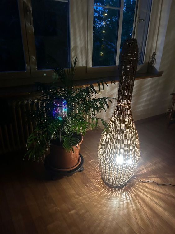 Lampade: Vintage Rattan Stehlampe – Usato da Schaffhausen venduto da amwr 6