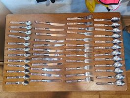 Vintage Besteck Set 48-teilig Edelstahl/Acryl