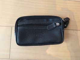 Gürteltasche schwarz, 3 Fächer, Gurtschlaufe – Portemonnaie