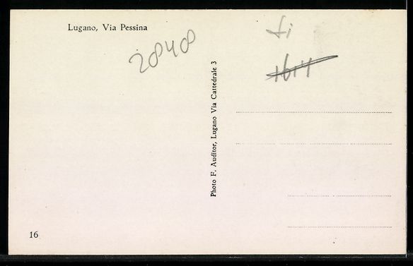 Cartes postales: AK Lugano, Via Pessina – D'occasion à Berlin par bartko-reher 1