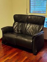 Himolla 2-Sitzer Relaxsofa in schwarzem Leder