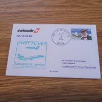 Luftpost Brief Zürich Los Angeles 1989 Swissair