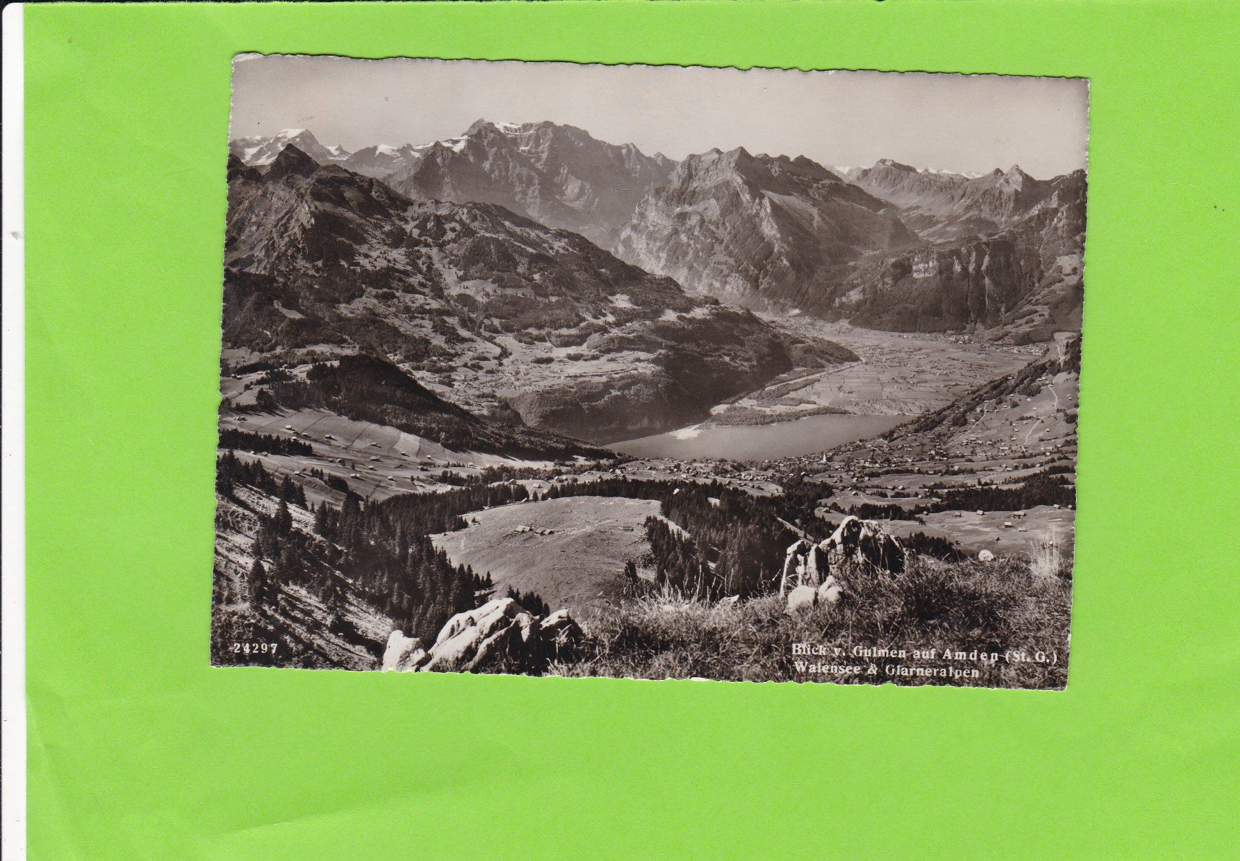 Cartoline postali: Blick vom Gulmen auf Amden – Usato da St. Peterzell venduto da neckertal