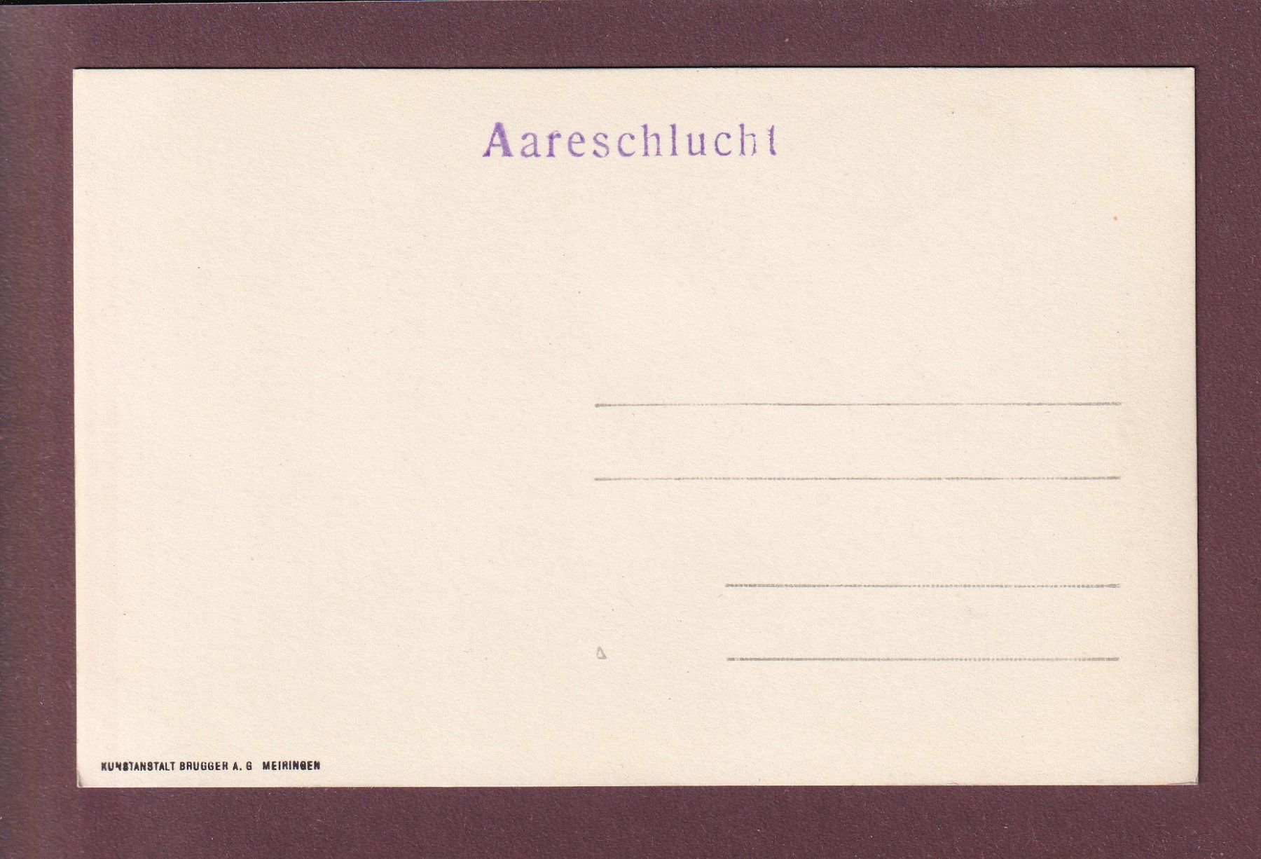 Cartoline postali: AARESCHLUCHT bei Meiringen – Usato da Pully venduto da nicecards 1