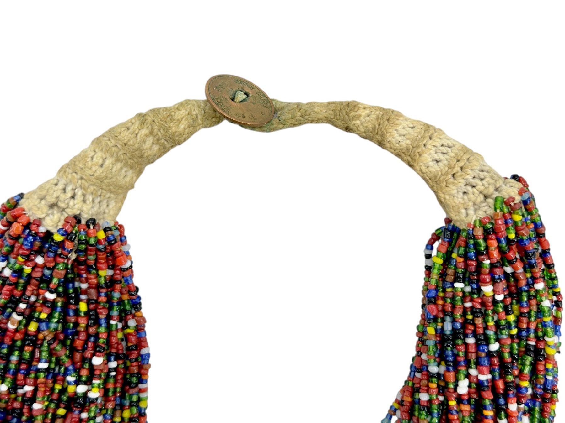 Catenine: Collier multirang NAGA authentique perles verre multicolore – Usato da Morges venduto da vintiques 5