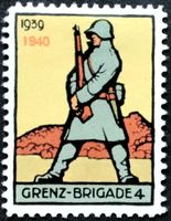 Soldatenmarke 2.WK, Gz Brigade 4, Aufdr n durchstr, Wi Gz 18
