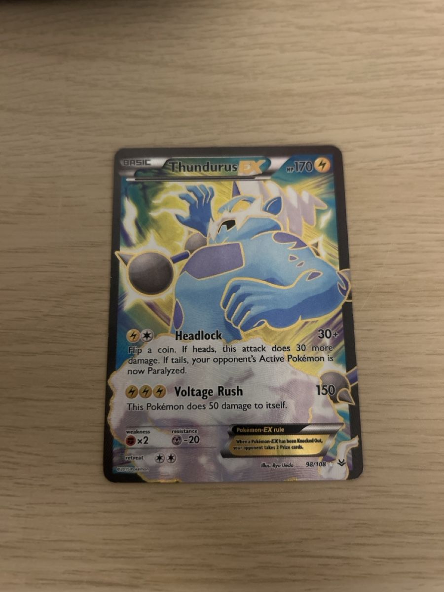 Pokémon Carte collezionabili: Thundurus EX 98/108 – Usato da Lausanne venduto da POKEALE