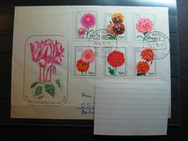 DDR 1975 Brief Blumenzüchtungen gest FDC