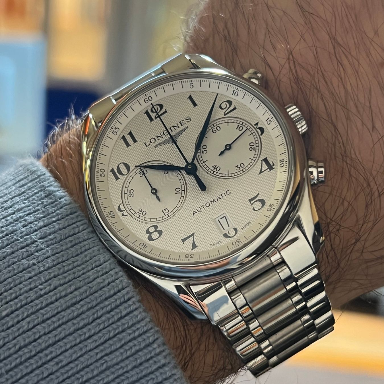 Longines Uhren: Longines Master Collection Chronograph Automatic Silver Dial – Gebraucht aus Carouge GE von Watchaser 3