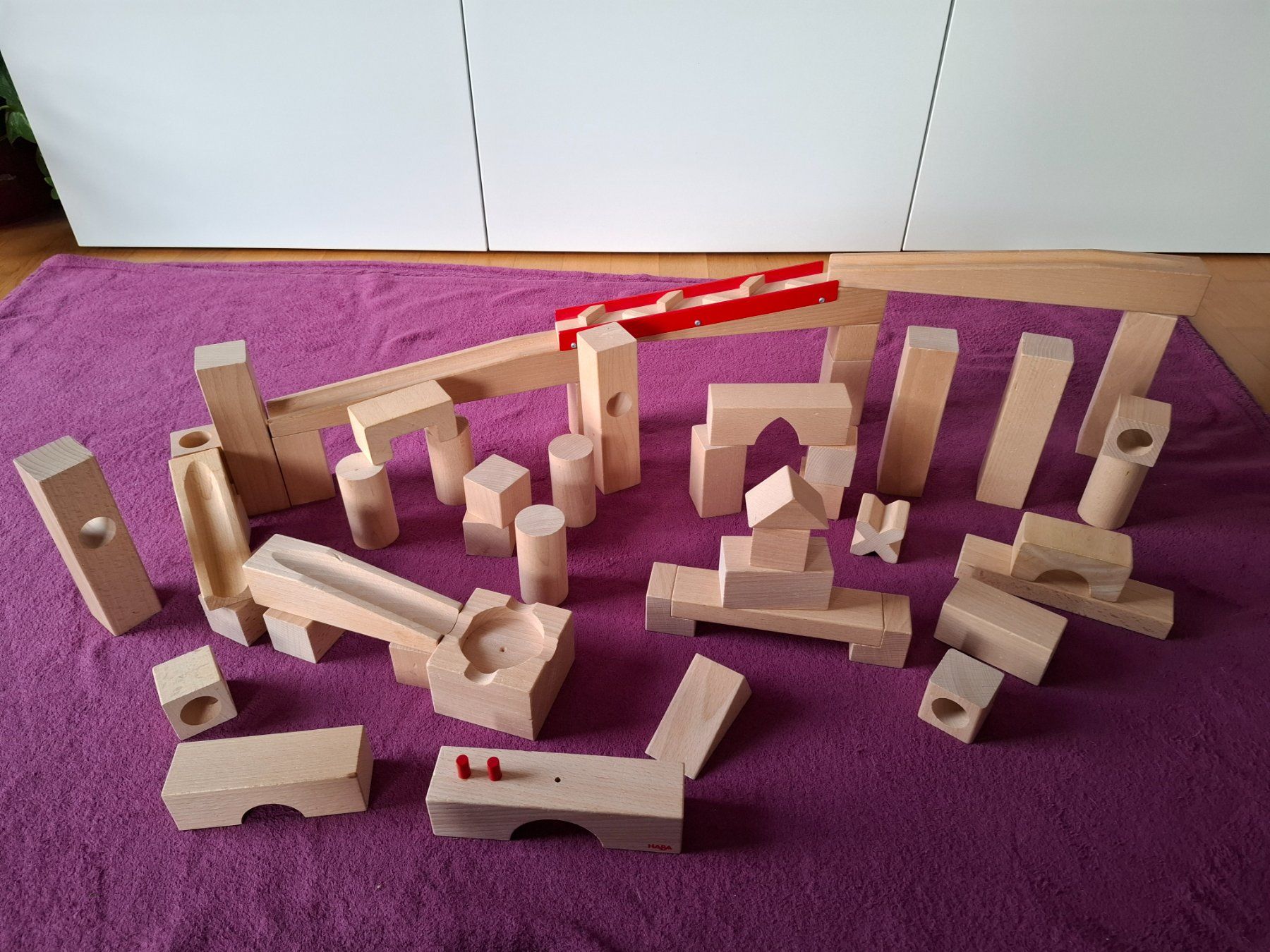 Haba Spielzeuge: Grosses HABA Kugelbahn - Set - 50 teilig – Gebraucht aus Müllheim Dorf von Seeeule01 3