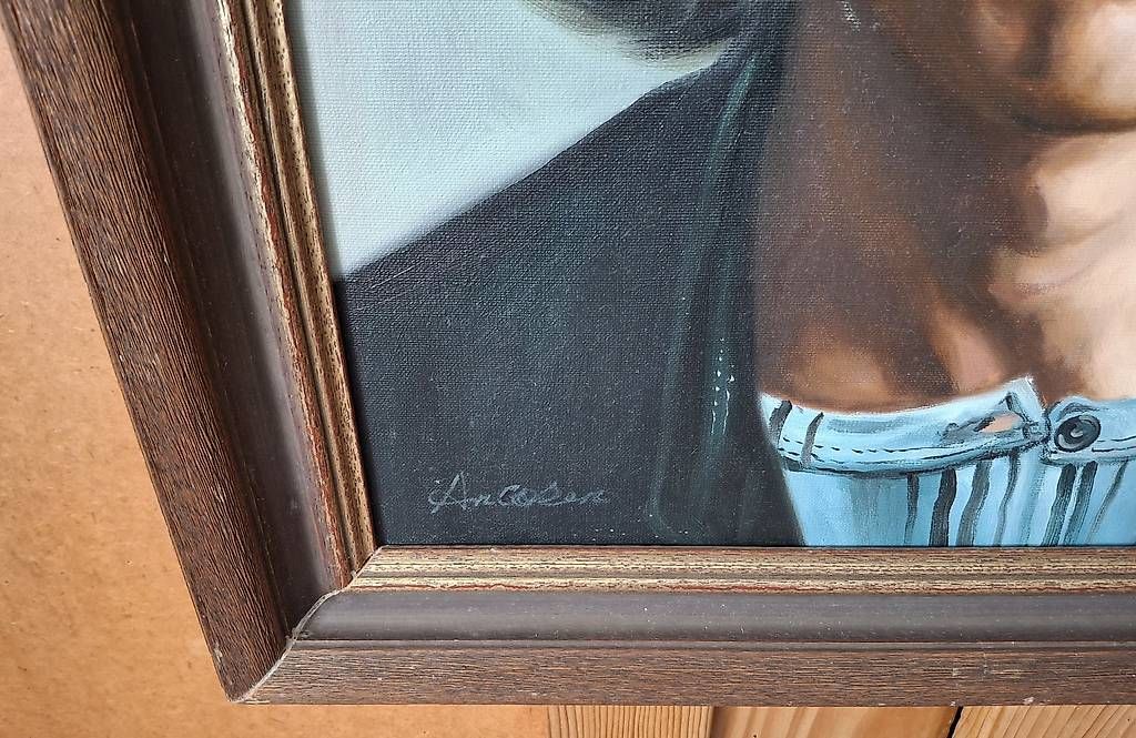 Dipinti: Beatles Bild George Harrison Leinwand handgemalt – Usato da Rüti ZH venduto da Liliane_market 1