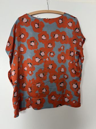 Seidenbluse gemustert