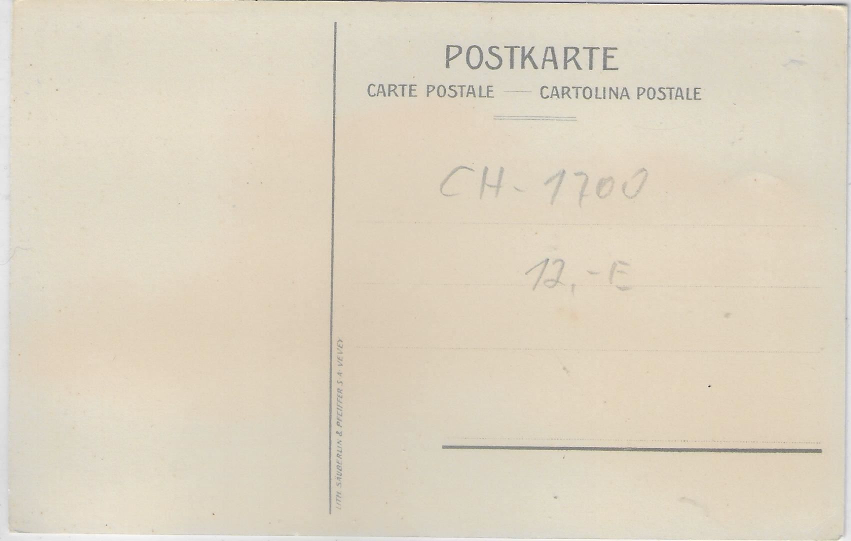 Ansichtskarten: La Chateau de Gruyeres - Litho – Gebraucht aus Ettingen von Kartenplanet 1