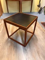 Mid-Century Würfel-Beistelltisch verm. Teak-Holz 40x40x40cm