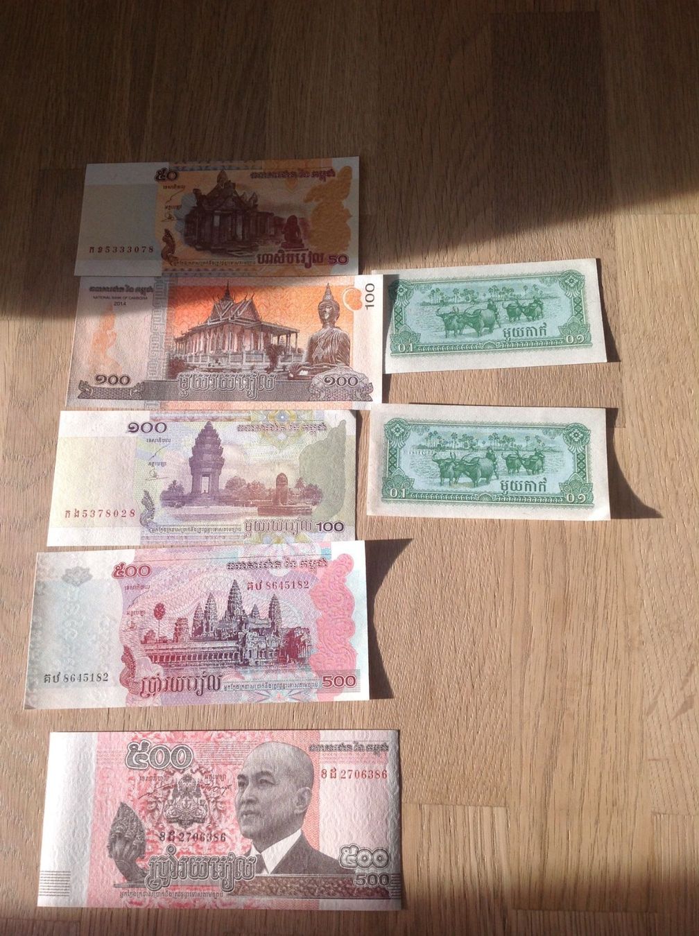 Banknoten: Sept billets de Cambodge UNC – Neu (gemäss Beschreibung) aus Villars-sur-Glâne von Graca03 1
