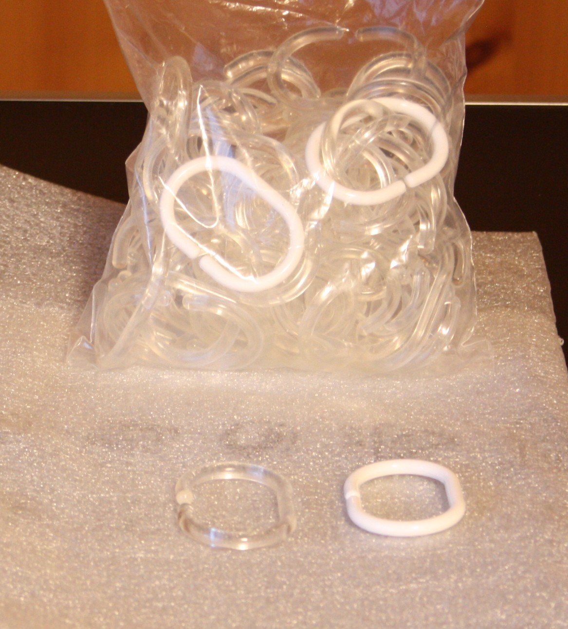 Docce: 53 Duschvorhang-Ringe 50 Transparent 3 Weiss – Usato da Flüelen venduto da Diversicum-Shop 1
