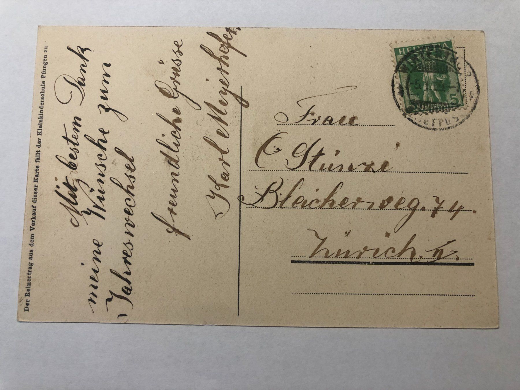 Cartoline postali: Pfungen Dorfbild von Westen 1909 – Usato da Pfäffikon ZH venduto da Waltoversand 1