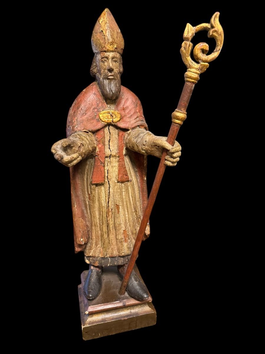 Statuette: Geschnitzte Bischofsfigur wohl 17. Jh - 60cm hoch – Usato da Ottikon venduto da san_w99n