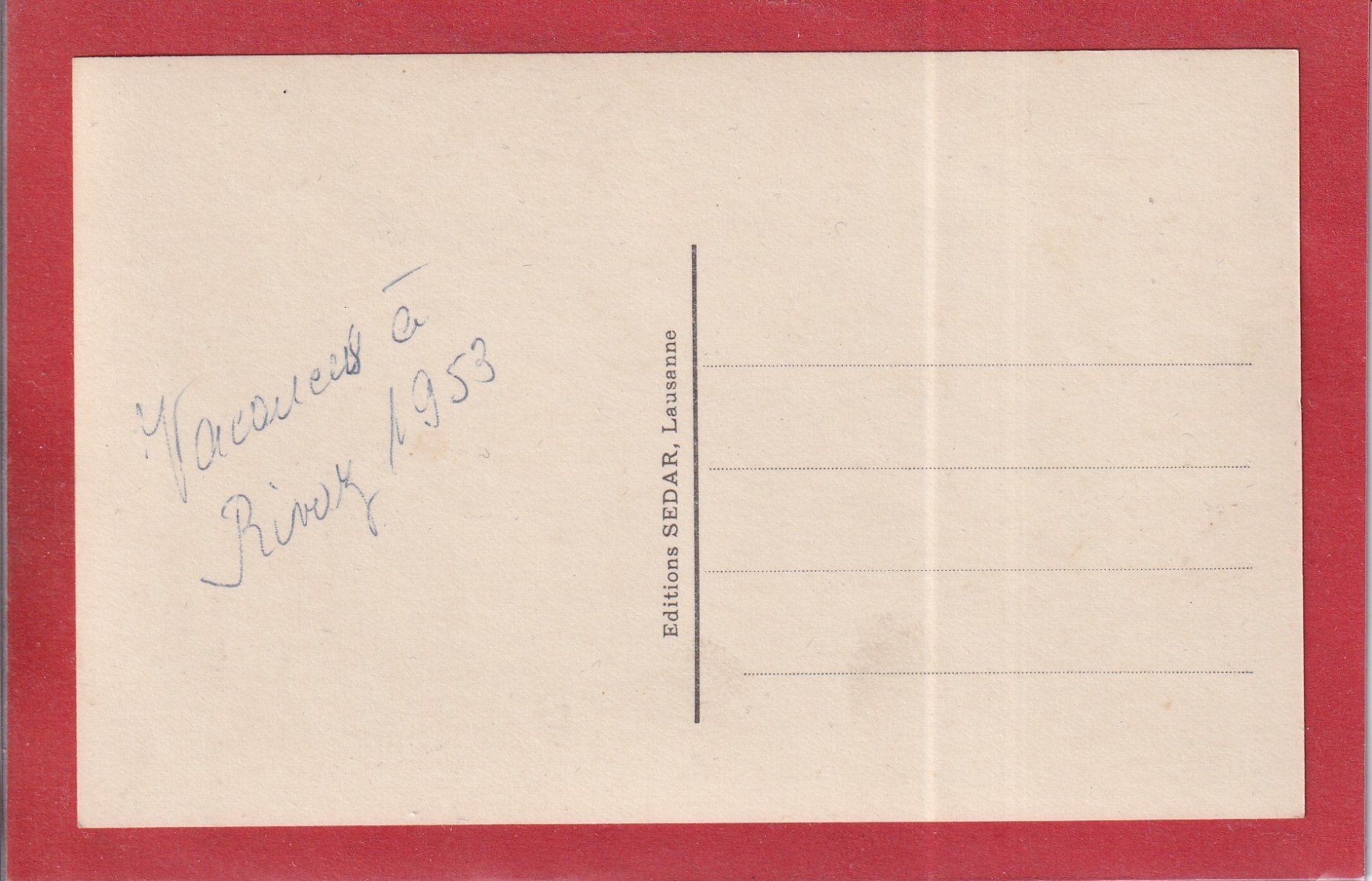 Ansichtskarten: Chexbres - vue générale - 1953 – Gebraucht aus Orvin von Pyaeschli 1