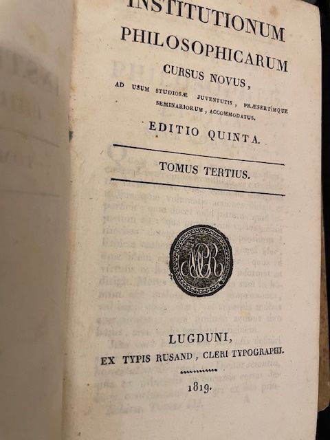 Libri: Institutiones Philosophicae – Usato da Zürich venduto da bri_pt8h 3