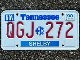 Alte Autonummer Amerika Tennessee 1990
